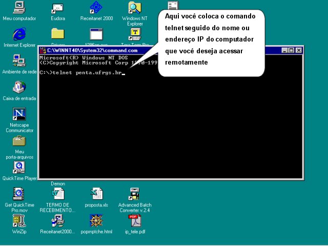 Como efetuar o comando Telnet ? - RedeHost